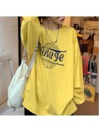 【ミニミニストア/miniministore】のロゴTシャツ レディース 長袖 韓国 イエロー|ID: prp329100004795167 ipo3291000000034791389