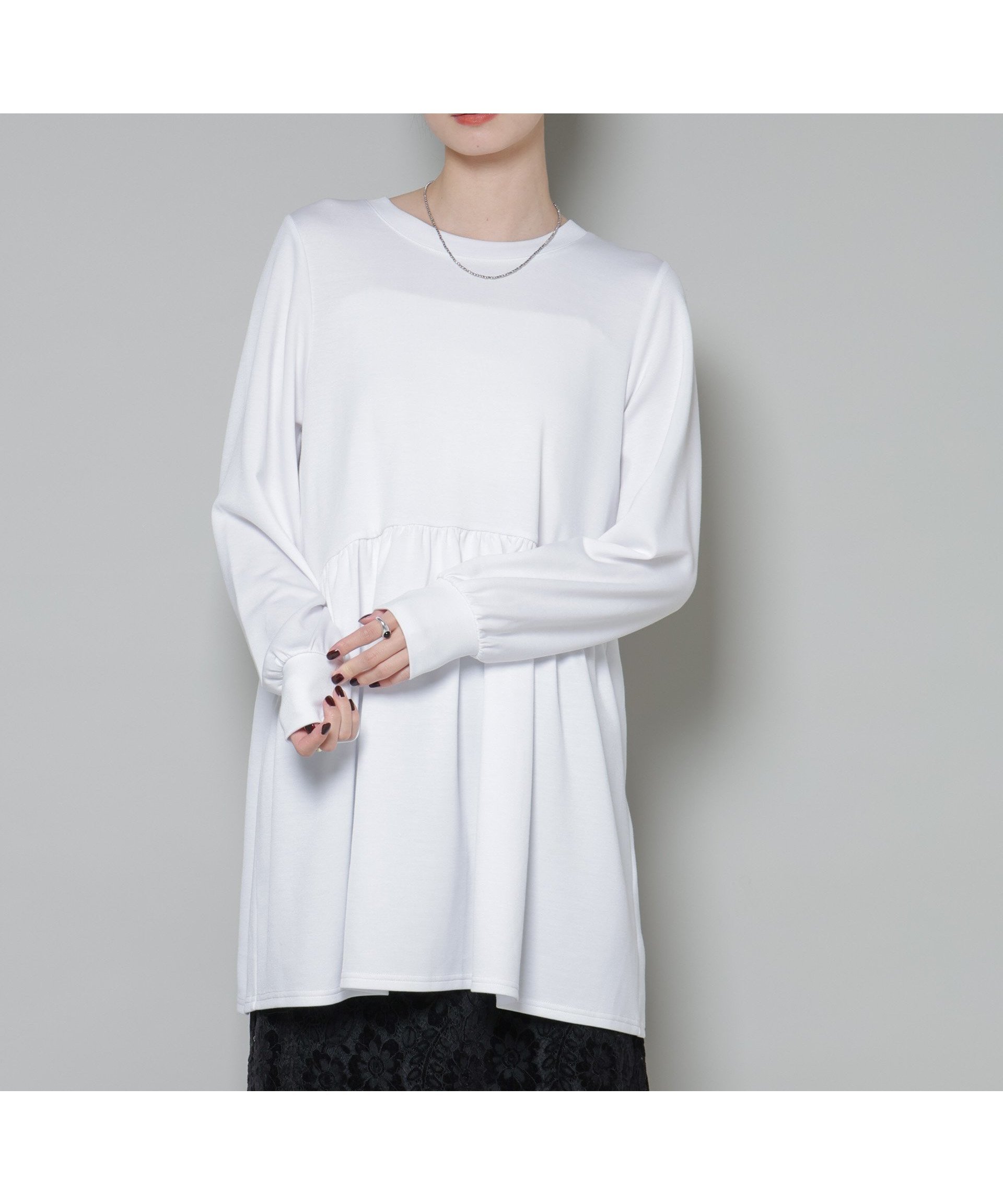 【ナノ ユニバース/nano universe】のサーモジャージーウエスト切り替えギャザープルオーバー 人気、トレンドファッション・服の通販 founy(ファニー) 　ファッション　Fashion　レディースファッション　Fashion for Women　トップス・カットソー　Cut & Sew Tops　カジュアルプルオーバー・ニットトップス　Pullovers & Knit Tops / Casual Pullovers　インナー　Innerwear　ギャザー　Gathered, Ruffled　デニム　Denim, Jeans Material　トレーナー　Sweatshirt, Trainer　ベーシック　Basic, Essential　ペプラム　Peplum, Flared Hem　ラウンド　Round, Round Neck　ワイド　Wide, Wide Fit　冬　Winter / This Winter　アウトレット　Outlet / Clearance　2025年　2025　2025-2026秋冬・A/W　Autumn/Winter 2025–26 AW25–26　 other-1|ID: prp329100004795183 ipo3291000000034791457