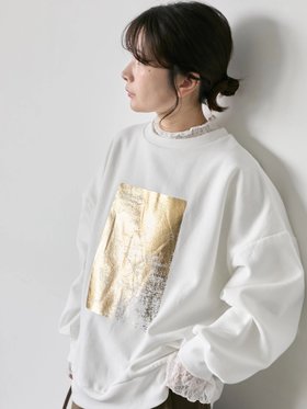 【サマンサモスモス/Samansa Mos2】の◎箔プリントスウェット 人気、トレンドファッション・服の通販 founy(ファニー) ファッション Fashion レディースファッション Fashion for Women トップス・カットソー Cut & Sew Tops レディースパーカー・カジュアルフーディー Casual Hoodies & Sweatshirts スウェット・クルーネックトップス Sweatshirts & Crewnecks / Relaxed Fit Sweat Tops おすすめ Recommended / Our Picks シンプル Simple, Minimal タートル Turtleneck, Turtle Collar デニム Denim, Jeans Material バランス Balance, Style Balance フロント Front, Front Design プリント Print, Printed Pattern |ID:prp329100004795192