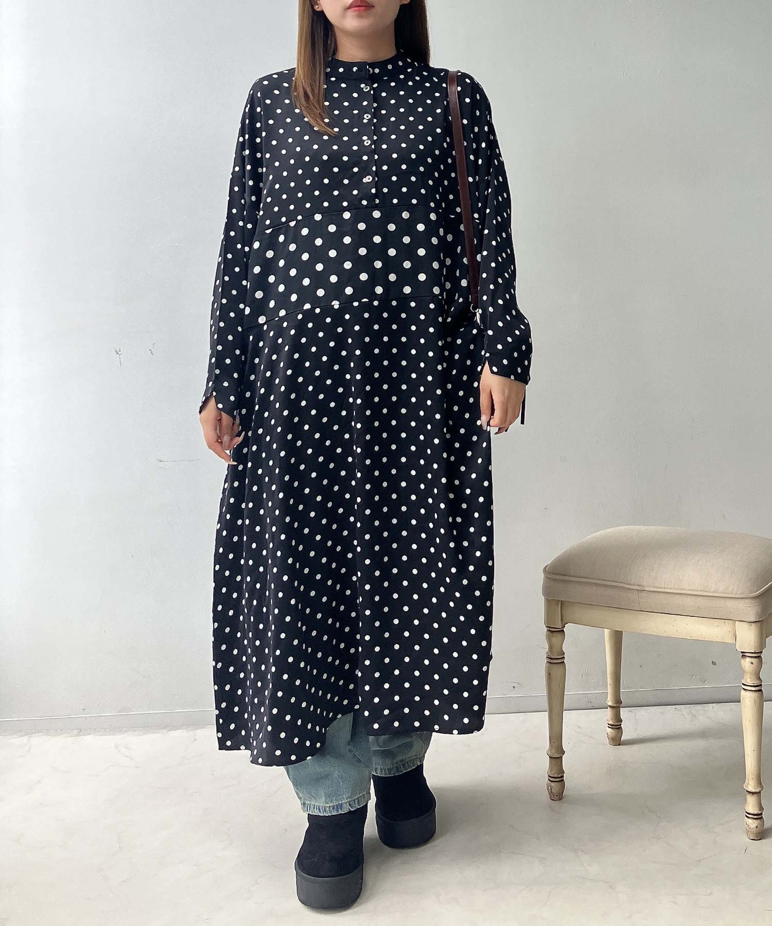 【アズノウアズ プラス/AS KNOW AS plus】の『ゆったりサイズ』ウエスト切り替えミックスワンピ-ス インテリア・キッズ・メンズ・レディースファッション・服の通販 founy(ファニー) ファッション Fashion レディースファッション Fashion for Women ワンピース Dresses カーディガン Cardigan, Knitwear 再入荷 Restock / Back in Stock おすすめ Recommended / Our Picks BKドット|ID: prp329100004795199 ipo3291000000034791567