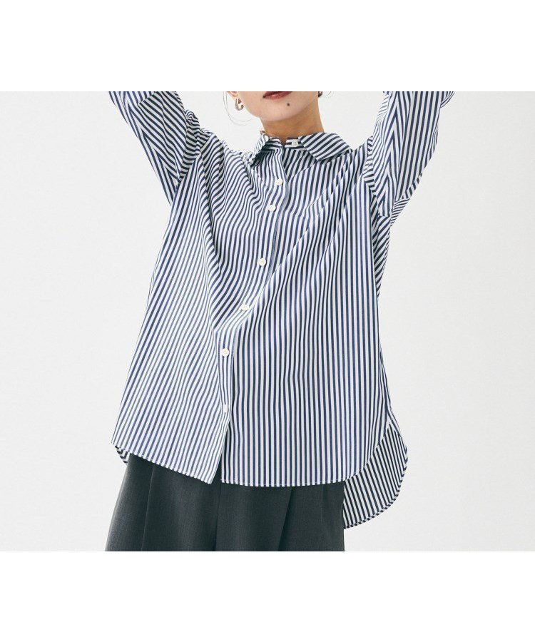 【アンタイトル/UNTITLED】の【重ね着レイヤード/スーツブラウス】ファインブロードベーシックシャツ インテリア・キッズ・メンズ・レディースファッション・服の通販 founy(ファニー) ファッション Fashion レディースファッション Fashion for Women トップス・カットソー Cut & Sew Tops シャツ・ブラウス・オフィスカジュアル Elegant Blouses & Button-Ups おすすめ Recommended / Our Picks インナー Innerwear シンプル Simple, Minimal ストライプ Stripe, Striped Pattern スマート Smart, Elegant スーツ Suit, Formalwear フォーマル Formal, Dressy ブロード Broadcloth, Fine Cotton ベスト Vest, Waistcoat ベーシック Basic, Essential 無地 Plain, Solid Color ブルー|ID: prp329100004795217 ipo3291000000034791683