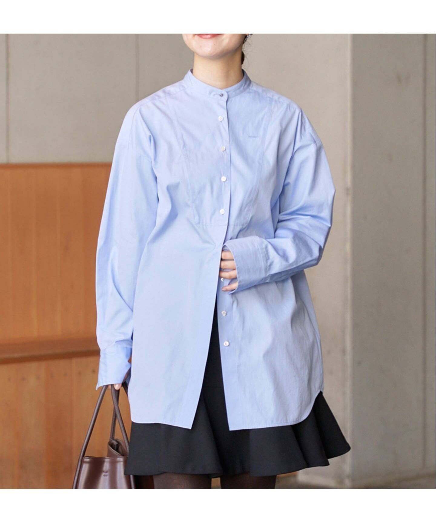 【イエナ/IENA】のスビンコットンビブシャツ インテリア・キッズ・メンズ・レディースファッション・服の通販 founy(ファニー) ファッション Fashion レディースファッション Fashion for Women トップス・カットソー Cut & Sew Tops シャツ・ブラウス・オフィスカジュアル Elegant Blouses & Button-Ups 2025年 2025 2025-2026秋冬・A/W Autumn/Winter 2025–26 AW25–26 アクセサリー Fashion Accessories ベーシック Basic, Essential メガネ Glasses, Eyewear サックスブルー B|ID: prp329100004795218 ipo3291000000034791692