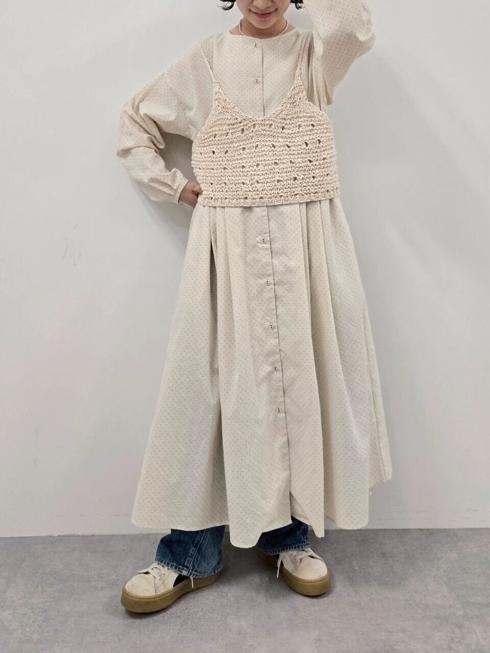 【サマンサモスモス/Samansa Mos2】の【ゆべし*Samansa Mos2】切替2WAYワンピース インテリア・キッズ・メンズ・レディースファッション・服の通販 founy(ファニー) ファッション Fashion レディースファッション Fashion for Women ワンピース Dresses プリーツ Pleats, Pleated エレガント 上品 Elegant 切替 Switching, Contrast Panel 春 Spring 楽ちん Easy Fit, Comfortable キナリ|ID: prp329100004795223 ipo3291000000034791743