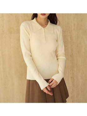 【スナイデル/SNIDEL】のハーフジップポロニットプルオーバー 人気、トレンドファッション・服の通販 founy(ファニー) ファッション Fashion レディースファッション Fashion for Women トップス・カットソー Cut & Sew Tops ニット Knit Tops & Sweaters カジュアルプルオーバー・ニットトップス Pullovers & Knit Tops / Casual Pullovers イエロー Yellow ウェーブ Wavy Pattern エレガント 上品 Elegant 今季 This Season, Current Season シンプル Simple, Minimal ストレート Straight, Straight Cut スマート Smart, Elegant 定番 Standard, Basic Item 長袖 Long Sleeve, Full Sleeve フィット Fit, Slim Fit リブニット Rib Knit, Ribbed Knit おすすめ Recommended / Our Picks |ID:prp329100004795232