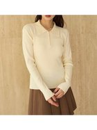 【スナイデル/SNIDEL】のハーフジップポロニットプルオーバー IVR[003]|ID:prp329100004795232