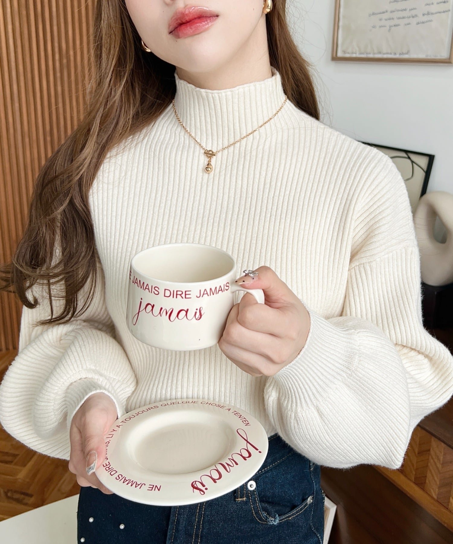 【モーメントプラス/moment+ / MEN】の7G ボトルネックボリュームスリーブリブニットプルオーバー インテリア・キッズ・メンズ・レディースファッション・服の通販 founy(ファニー) 　ファッション　Fashion　メンズファッション　Fashion for Men　トップス・カットソー　Cut & Sew Tops　ニット・セーター / 定番トップス　Knit Tops & Sweaters　キャミワンピース　Cami Dress, Slip Dress　スリット　Slit, Slit Detail　スリーブ　Sleeve, Long Sleeve / Short Sleeve　センター　Center, Center Line　デニム　Denim, Jeans Material　トレンド　Trend, Trending Now　なめらか　Smooth, Silky Texture　バランス　Balance, Style Balance　フィット　Fit, Slim Fit　ベーシック　Basic, Essential　ボトルネック　Bottle Neck, Mock Neck　マーメイド　Mermaid, Fishtail Silhouette　無地　Plain, Solid Color　リブニット　Rib Knit, Ribbed Knit　再入荷　Restock / Back in Stock　プチプライス・低価格　Affordable / Budget Price　エレガント 上品　Elegant　アイボリー|ID: prp329100004795236 ipo3291000000034791830