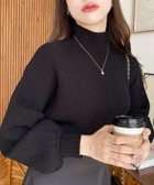 【モーメントプラス/moment+ / MEN】の7G ボトルネックボリュームスリーブリブニットプルオーバー ブラック|ID: prp329100004795236 ipo3291000000034791838