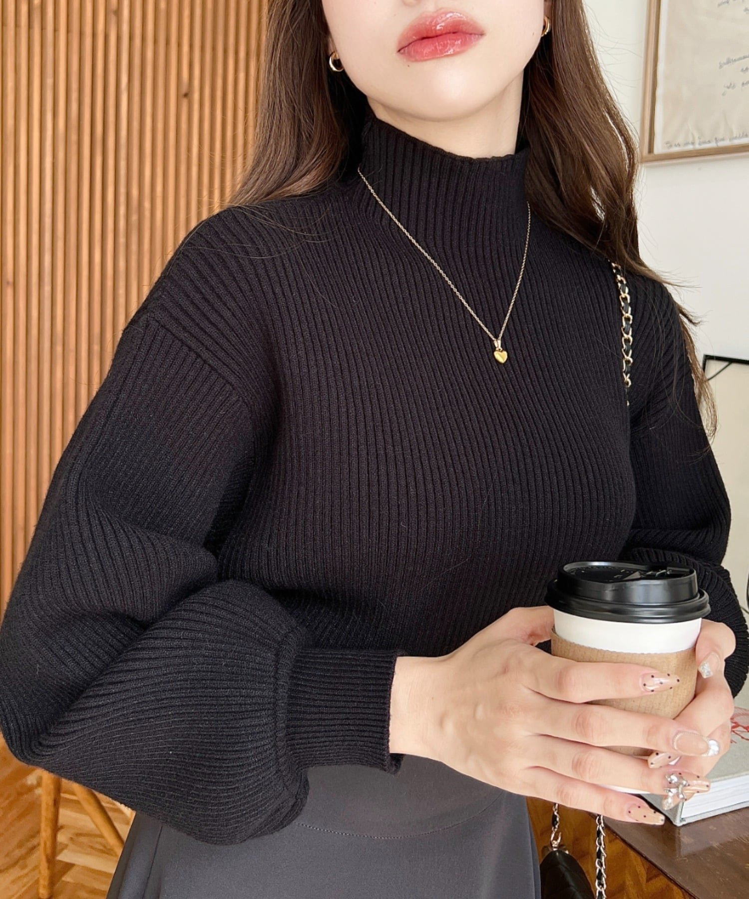 【モーメントプラス/moment+ / MEN】の7G ボトルネックボリュームスリーブリブニットプルオーバー インテリア・キッズ・メンズ・レディースファッション・服の通販 founy(ファニー) 　ファッション　Fashion　メンズファッション　Fashion for Men　トップス・カットソー　Cut & Sew Tops　ニット・セーター / 定番トップス　Knit Tops & Sweaters　キャミワンピース　Cami Dress, Slip Dress　スリット　Slit, Slit Detail　スリーブ　Sleeve, Long Sleeve / Short Sleeve　センター　Center, Center Line　デニム　Denim, Jeans Material　トレンド　Trend, Trending Now　なめらか　Smooth, Silky Texture　バランス　Balance, Style Balance　フィット　Fit, Slim Fit　ベーシック　Basic, Essential　ボトルネック　Bottle Neck, Mock Neck　マーメイド　Mermaid, Fishtail Silhouette　無地　Plain, Solid Color　リブニット　Rib Knit, Ribbed Knit　再入荷　Restock / Back in Stock　プチプライス・低価格　Affordable / Budget Price　エレガント 上品　Elegant　ブラック|ID: prp329100004795236 ipo3291000000034791838