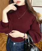 【モーメントプラス/moment+ / MEN】の7G ボトルネックボリュームスリーブリブニットプルオーバー ボルドー|ID: prp329100004795236 ipo3291000000034791839