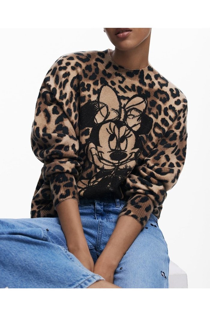 【デシグアル/Desigual】のミニーマウス刺繍 アニマルプリント クルーネックセーター ニット インテリア・キッズ・メンズ・レディースファッション・服の通販 founy(ファニー) https://founy.com/ ファッション Fashion レディースファッション Fashion for Women トップス・カットソー Cut & Sew Tops ニット Knit Tops & Sweaters アニマル Animal Print カラフル Colorful Design ガーリー Girly, Feminine Style シンプル Simple, Minimal セーター Sweater, Knitwear デニム Denim, Jeans Material 長袖 Long Sleeve, Full Sleeve バランス Balance, Style Balance パターン Pattern, Design Print フロント Front, Front Design ミックス Mix, Mixed Style レオパード Leopard, Animal Print おすすめ Recommended / Our Picks |ID: prp329100004795239 ipo3291000000034791859