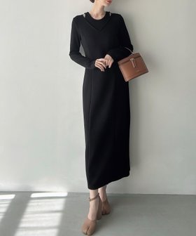 【ジュノア/JUNOAH】のMeiru レイヤードデザインIラインワンピース(薄手,裏地無し) 人気、トレンドファッション・服の通販 founy(ファニー) ファッション Fashion レディースファッション Fashion for Women ワンピース Dresses |ID:prp329100004795243