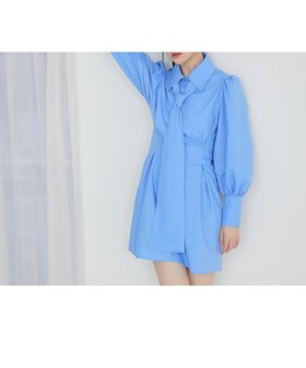 【セルフィスト/SELFIST】のウエストタックミニワンピース 人気、トレンドファッション・服の通販 founy(ファニー) ファッション Fashion レディースファッション Fashion for Women ワンピース Dresses おすすめ Recommended / Our Picks カフス Cuff Design スニーカー Sneakers, Trainers リボン Ribbon, Bow ロング Long, Long-Length 羽織 Haori, Light Jacket |ID:prp329100004795267