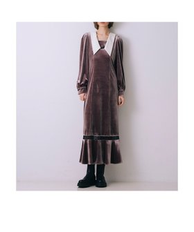 【セルフィスト/SELFIST】の2wayベロアマーメイドワンピース 人気、トレンドファッション・服の通販 founy(ファニー) ファッション Fashion レディースファッション Fashion for Women ワンピース Dresses おすすめ Recommended / Our Picks ガーリー Girly, Feminine Style クラシカル Classical, Vintage-Inspired ショート Short, Short Length シンプル Simple, Minimal ヘアアクセ Hair Accessory, Hair Clip レース Lace, Lace Fabric エレガント 上品 Elegant A/W・秋冬 Autumn/Winter |ID:prp329100004795274