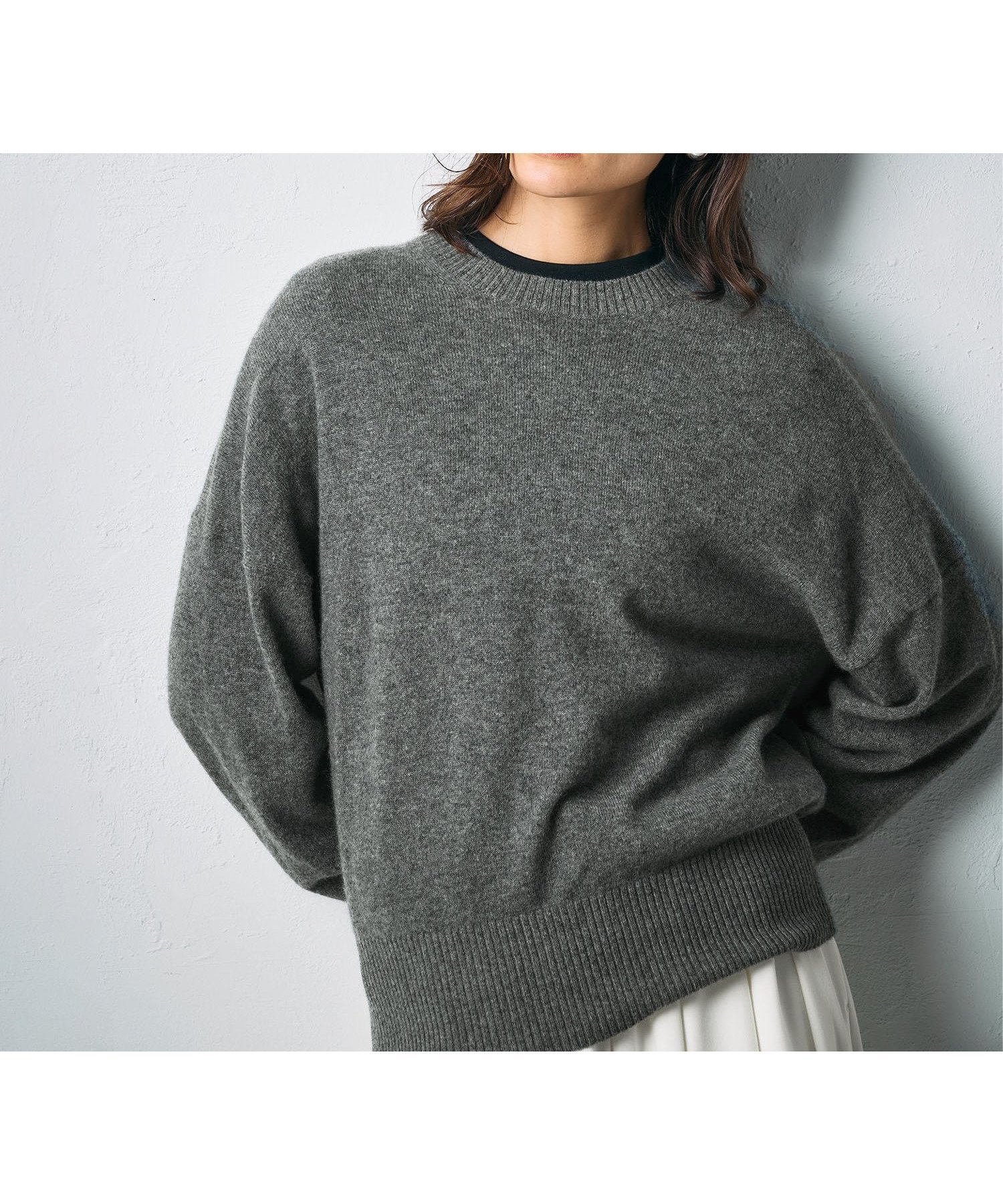 【ノーク/N.O.R.C】の【CASHMERE100%】カシミヤクルーネックニット インテリア・キッズ・メンズ・レディースファッション・服の通販 founy(ファニー) ファッション Fashion レディースファッション Fashion for Women トップス・カットソー Cut & Sew Tops ニット Knit Tops & Sweaters インナー Innerwear シンプル Simple, Minimal バランス Balance, Style Balance フィット Fit, Slim Fit ベーシック Basic, Essential リラックス Relax, Relaxed Fit 冬 Winter / This Winter チャコール|ID: prp329100004795300 ipo3291000000034792192