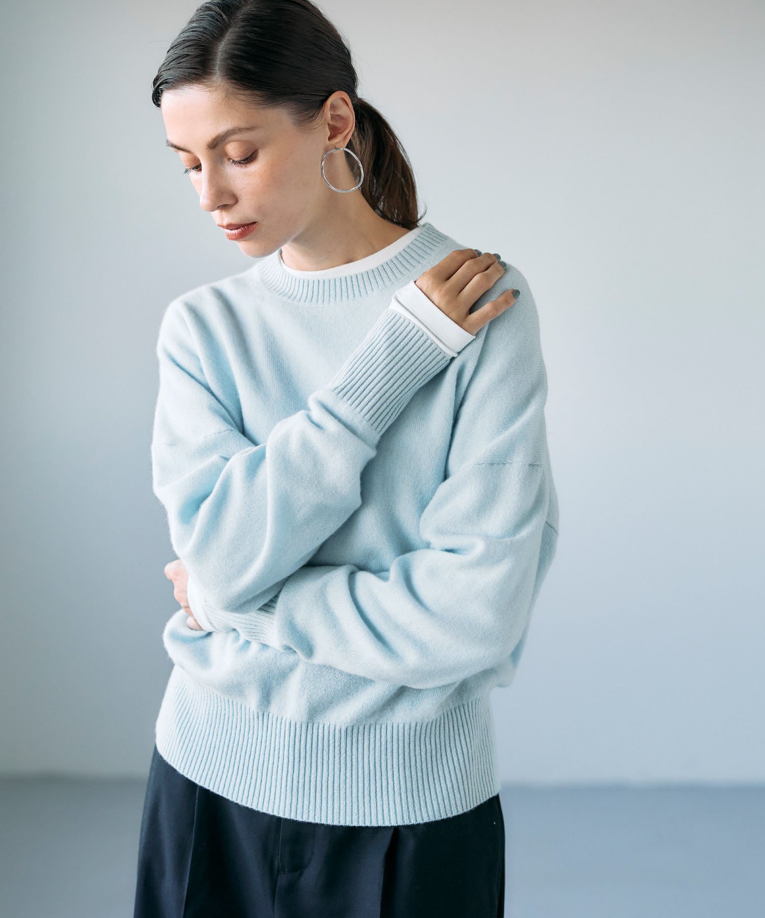 【ノーク/N.O.R.C】の【CASHMERE100%】カシミヤクルーネックニット インテリア・キッズ・メンズ・レディースファッション・服の通販 founy(ファニー) ファッション Fashion レディースファッション Fashion for Women トップス・カットソー Cut & Sew Tops ニット Knit Tops & Sweaters インナー Innerwear シンプル Simple, Minimal バランス Balance, Style Balance フィット Fit, Slim Fit ベーシック Basic, Essential リラックス Relax, Relaxed Fit 冬 Winter / This Winter サックス|ID: prp329100004795300 ipo3291000000034792194