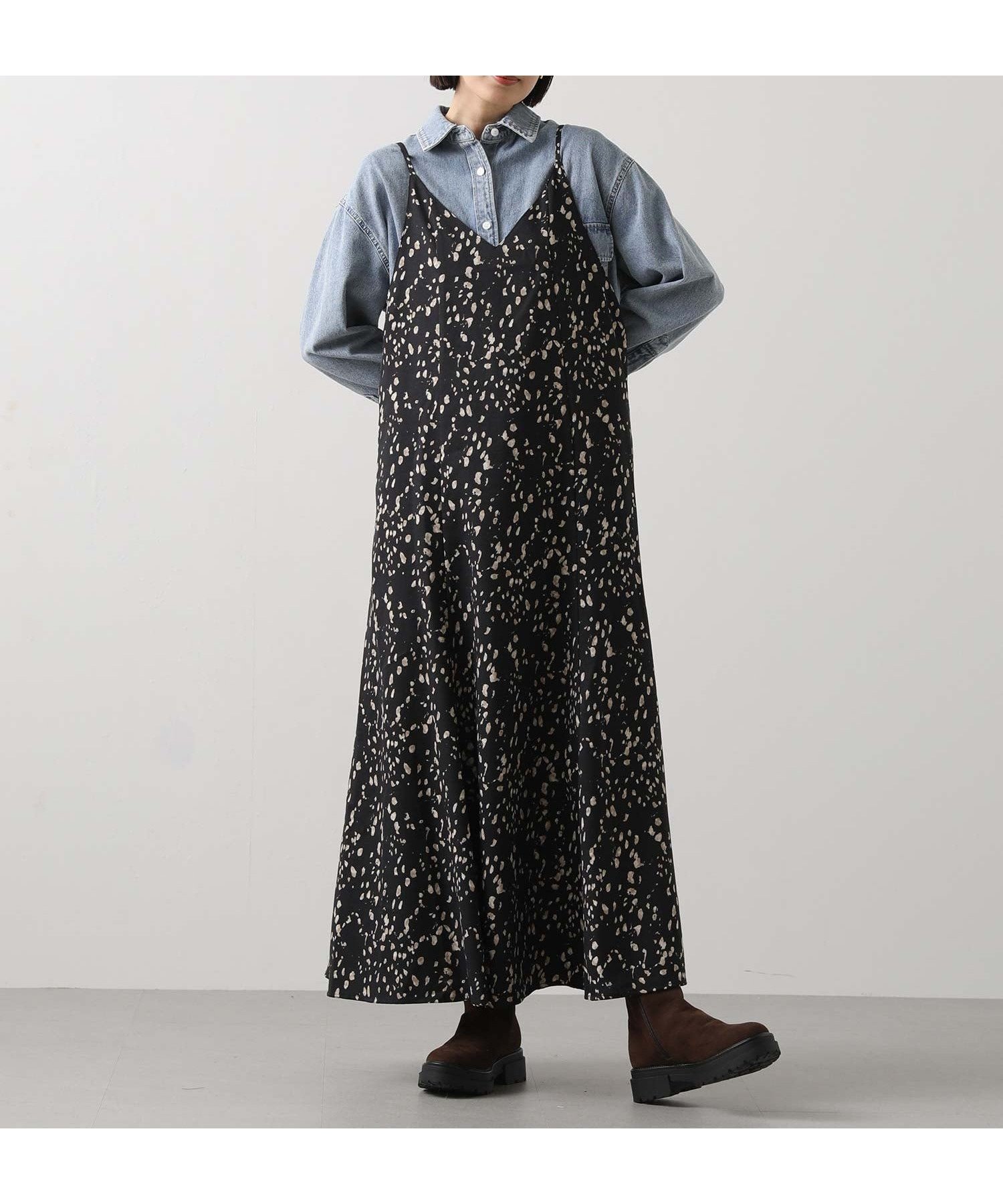 【グレディブリリアン/Gready Brilliant】のGready Brilliant/2_レオキャミOP 人気、トレンドファッション・服の通販 founy(ファニー) ファッション Fashion レディースファッション Fashion for Women トップス・カットソー Cut & Sew Tops キャミソール&ノースリーブ Camisoles & Sleeveless Tops キャミワンピース Cami Dress, Slip Dress デコルテ Décolleté, Neckline プリント Print, Printed Pattern マーメイド Mermaid, Fishtail Silhouette ラップ Wrap, Wrap Design エレガント 上品 Elegant 人気 Popular, Best Seller 秋 Autumn other-1|ID: prp329100004795308 ipo3291000000034792217