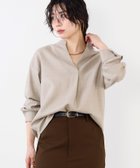 【マイカ ディール/MICA & DEAL】のスキッパーブラウス 人気、トレンドファッション・服の通販 founy(ファニー) ファッション Fashion レディースファッション Fashion for Women トップス・カットソー Cut & Sew Tops シャツ・ブラウス・オフィスカジュアル Elegant Blouses & Button-Ups シンプル Simple, Minimal スキッパー Skipper, Open Collar ストレッチ Stretch, Stretchy Fabric セットアップ Set-Up, Coordinated Outfit フロント Front, Front Design thumbnail BEIGE|ID: prp329100004795309 ipo3291000000034792222