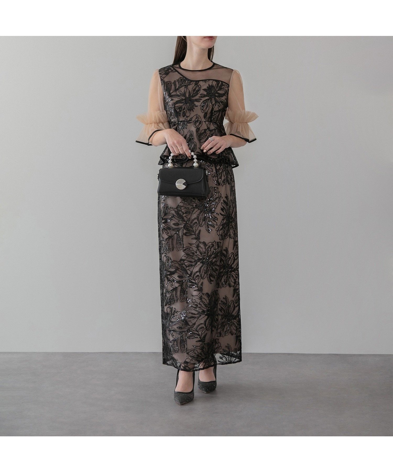 【レジャ/Leja】のLeja-アシンメトリーシアーフラワースパンコールフリルセットアップドレス 人気、トレンドファッション・服の通販 founy(ファニー) ファッション Fashion レディースファッション Fashion for Women ワンピース Dresses フォーマル・パーティードレス・結婚式用ドレス Elegant & Casual Dresses クラシック Classic, Timeless Style シアー Sheer, See-Through スパンコール Sequins, Sequin Embellishment スリット Slit, Slit Detail スリーブ Sleeve, Long Sleeve / Short Sleeve セットアップ Set-Up, Coordinated Outfit チュール Tulip, Tulip Motif デコルテ Décolleté, Neckline ドレス Dress, One-Piece フリル Frill, Ruffle ペプラム Peplum, Flared Hem ラグジュアリー Luxury, Elegant レース Lace, Lace Fabric エレガント 上品 Elegant 結婚式 Wedding other-1|ID: prp329100004795318 ipo3291000000034843772