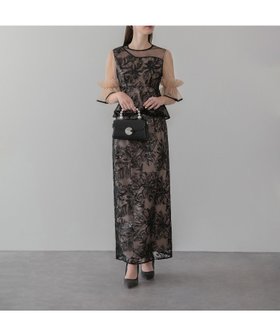 【レジャ/Leja】のLeja-アシンメトリーシアーフラワースパンコールフリルセットアップドレス 人気、トレンドファッション・服の通販 founy(ファニー) ファッション Fashion レディースファッション Fashion for Women ワンピース Dresses フォーマル・パーティードレス・結婚式用ドレス Elegant & Casual Dresses クラシック Classic, Timeless Style シアー Sheer, See-Through スパンコール Sequins, Sequin Embellishment スリット Slit, Slit Detail スリーブ Sleeve, Long Sleeve / Short Sleeve セットアップ Set-Up, Coordinated Outfit チュール Tulip, Tulip Motif デコルテ Décolleté, Neckline ドレス Dress, One-Piece フリル Frill, Ruffle ペプラム Peplum, Flared Hem ラグジュアリー Luxury, Elegant レース Lace, Lace Fabric エレガント 上品 Elegant 結婚式 Wedding |ID:prp329100004795318