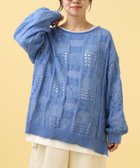 【レプシィム ローリーズファーム/LEPSIM LOWRYS FARM】の【産前・産後対応】マタニティ/ふわふわ編み柄ニット 人気、トレンドファッション・服の通販 founy(ファニー) ファッション Fashion キッズファッション Fashion for Kids おすすめ Recommended / Our Picks インナー Innerwear キャミソール Camisole, Spaghetti Strap Top スリット Slit, Slit Detail 透かし Cut-Out, Lacework thumbnail ブルー85|ID: prp329100004795335 ipo3291000000035077582