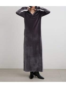 【ミースロエ/MIESROHE】のベロアリラクシングフーディワンピース 人気、トレンドファッション・服の通販 founy(ファニー) ファッション Fashion レディースファッション Fashion for Women ワンピース Dresses スマート Smart, Elegant デコルテ Décolleté, Neckline ベロア Velour, Soft Velvet マキシ Maxi, Full Length リラックス Relax, Relaxed Fit |ID:prp329100004795345