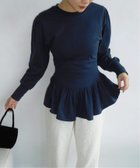【エディット フォー ルル/edit.for LuLu】のangielala LULU ペプラムスウェット 人気、トレンドファッション・服の通販 founy(ファニー) ファッション Fashion レディースファッション Fashion for Women トップス・カットソー Cut & Sew Tops レディースパーカー・カジュアルフーディー Casual Hoodies & Sweatshirts スウェット・クルーネックトップス Sweatshirts & Crewnecks / Relaxed Fit Sweat Tops 2025年 2025 2025-2026秋冬・A/W Autumn/Winter 2025–26 AW25–26 2025春夏・S/S Spring/Summer 2025 SS25 カッティング Cutting Detail ギャザー Gathered, Ruffled スウェット / スエット Sweatshirt, Sweatwear フェミニン Feminine, Girly ペプラム Peplum, Flared Hem thumbnail ネイビー|ID: prp329100004795351 ipo3291000000034899957