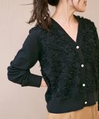 【ルクールブラン/le.coeur blanc】の《手洗い可能》フラワーチュール刺繍Vネックカーディガン ブラック|ID: prp329100004795356 ipo3291000000034792501