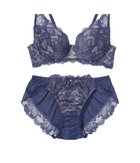 【ピーチジョン/PEACH JOHN】の【ノンワイヤー/選べるデザイン】丸胸メイクフラワーレースノンワイヤーブラセット ネイビー|ID: prp329100004795369 ipo3291000000034899838