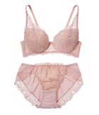 【ピーチジョン/PEACH JOHN】の【ノンワイヤー/選べるデザイン】丸胸メイクフラワーレースノンワイヤーブラセット ピンク|ID: prp329100004795369 ipo3291000000034899839