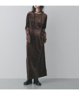 【センスオブプレイス/SENSE OF PLACE by URBAN RESEARCH】のドットシシュウベロアワンピース 人気、トレンドファッション・服の通販 founy(ファニー) ファッション Fashion レディースファッション Fashion for Women ワンピース Dresses 2025年 2025 2025-2026秋冬・A/W Autumn/Winter 2025–26 AW25–26 冬 Winter / This Winter アクセサリー Fashion Accessories エレガント 上品 Elegant オケージョン Occasion Wear ドット Polka Dot, Dot Pattern ベロア Velour, Soft Velvet A/W・秋冬 Autumn/Winter |ID:prp329100004795372
