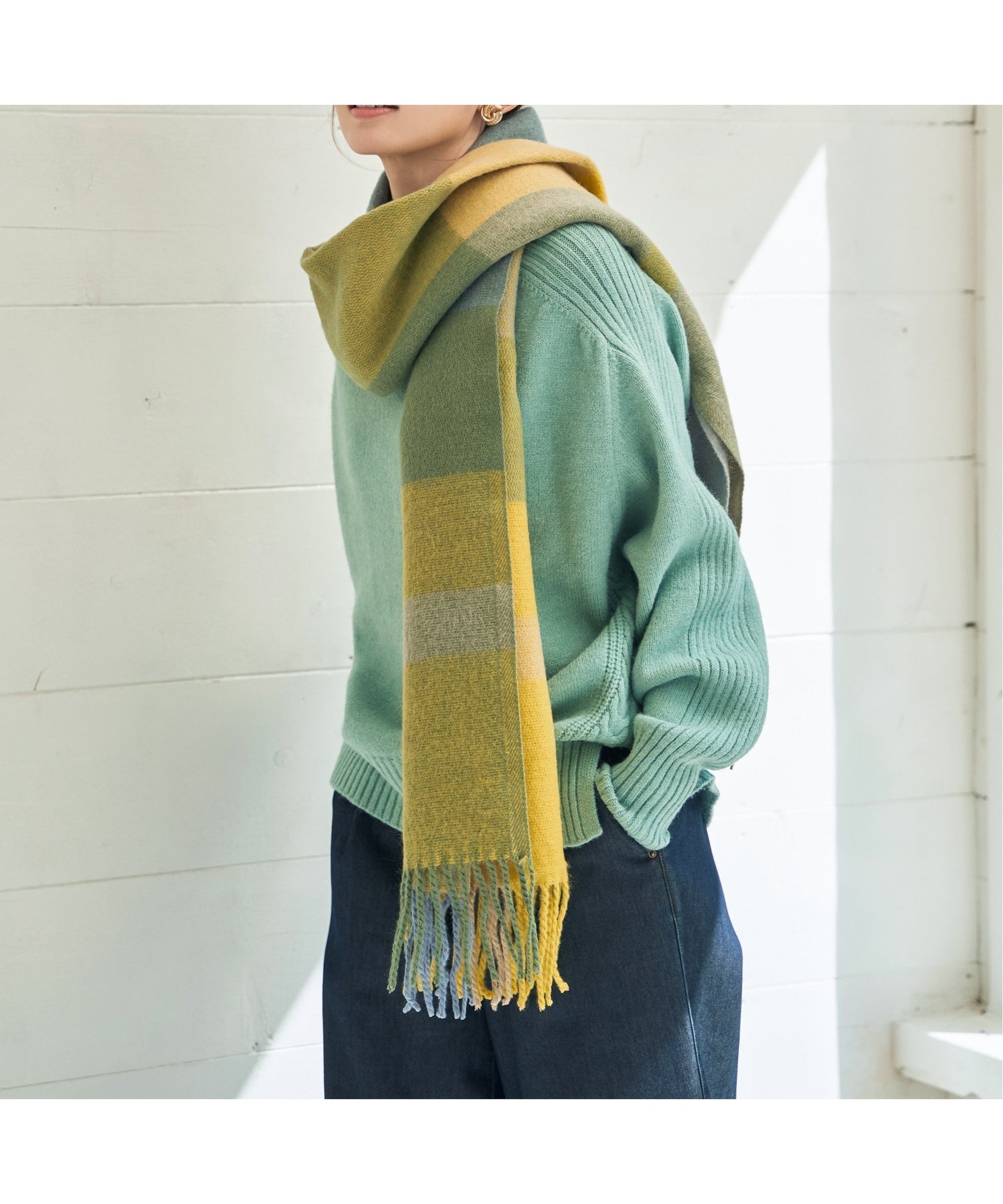 【イッカ/ikka】のウォッシャブルマルチチェックマフラー インテリア・キッズ・メンズ・レディースファッション・服の通販 founy(ファニー) 　ファッション　Fashion　レディースファッション　Fashion for Women　マフラー・スヌード / 冬小物の定番　Scarves & Mufflers　アクリル　Acrylic Material　チェック　Check, Plaid, Tartan　トレンド　Trend, Trending Now　マフラー　Scarf, Muffler　定番　Standard, Basic Item　イエローケイ|ID: prp329100004795375 ipo3291000000034792578