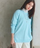 【インディヴィ/INDIVI】の【洗える/チュニック丈/カシミヤ混】スリットデザインVネックニット サックスブルー|ID: prp329100004795390 ipo3291000000034792646