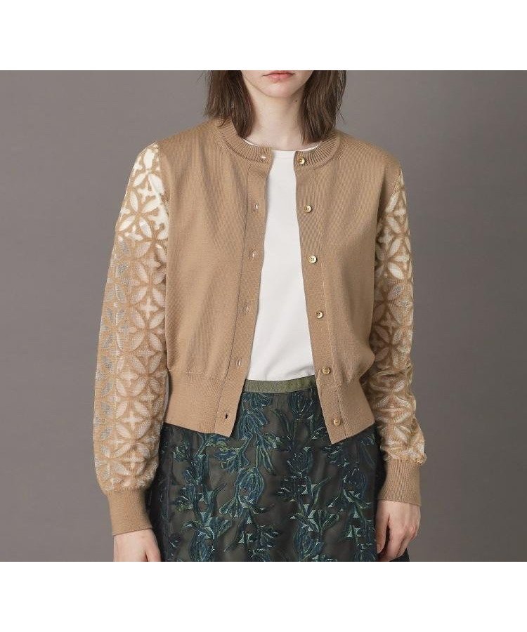 【ドレステリア/DRESSTERIOR】のオーバーラップオパールスリーブカーディガン インテリア・キッズ・メンズ・レディースファッション・服の通販 founy(ファニー) 　ファッション　Fashion　レディースファッション　Fashion for Women　トップス・カットソー　Cut & Sew Tops　カーディガン・羽織り　Layered Style Cardigans　とろみ　Fluid, Flowy Fabric　インナー　Innerwear　エレガント 上品　Elegant　カーディガン　Cardigan, Knitwear　シアー　Sheer, See-Through　タンク　Tank Top, Sleeveless Top　トレンド　Trend, Trending Now　ドレス　Dress, One-Piece　ビジネス 仕事 通勤　Business / Work / Commuting　キャメルブラウン|ID: prp329100004795393 ipo3291000000034792654