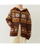 【ミルクフェド/MILKFED.】のMILKFED./SNOW PATTERN COWICHAN KNIT JKT BROWN|ID: prp329100004795396 ipo3291000000034792669