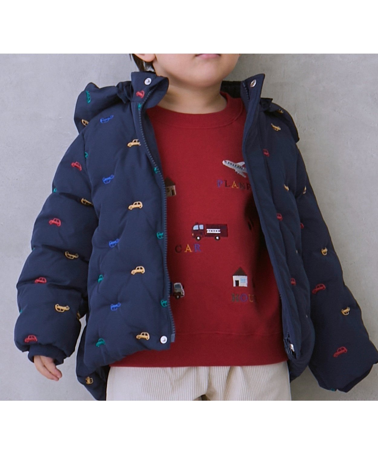 【ナルミヤ オンライン/NARUMIYA ONELINE / KIDS】の【リンク/洗える】アソート刺しゅう中綿ジャケット インテリア・キッズ・メンズ・レディースファッション・服の通販 founy(ファニー) 　ファッション　Fashion　キッズファッション　Fashion for Kids　アウター　Coat Outerwear /Kids　カラフル　Colorful Design　ジャケット　Jacket, Outerwear　スーツ　Suit, Formalwear　パターン　Pattern, Design Print　ベビー　Baby, Babywear　ベーシック　Basic, Essential　ポケット　Pocket, Pocket Detail　洗える　Machine Washable　紺|ID: prp329100004795405 ipo3291000000034944085