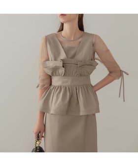 【レジャ/Leja】のドットストーンペプラムチュールワンピースドレス結婚式 人気、トレンドファッション・服の通販 founy(ファニー) ファッション Fashion レディースファッション Fashion for Women ワンピース Dresses フォーマル・パーティードレス・結婚式用ドレス Elegant & Casual Dresses 結婚式 Wedding |ID:prp329100004795411