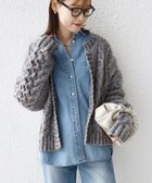 【シップス フォー ウィメン/SHIPS】の【WEB限定】 手洗い可能 ネップヤーン ケーブル ニット カーディガン ライトグレー|ID: prp329100004795412 ipo3291000000034792755