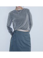 【ミースロエ/MIESROHE】のフロッキーチュールねじりTシャツ 人気、トレンドファッション・服の通販 founy(ファニー) ファッション Fashion レディースファッション Fashion for Women トップス・カットソー Cut & Sew Tops シャツ・ブラウス・オフィスカジュアル Elegant Blouses & Button-Ups ロングTシャツ・Tシャツ Longline T-Shirts & Tees シンプル Simple, Minimal スマート Smart, Elegant バルーン Balloon, Balloon Silhouette 人気 Popular, Best Seller thumbnail GRY[006]|ID: prp329100004795439 ipo3291000000034792942