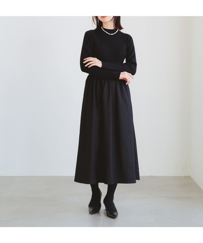 【ビーミングライフストアバイビームス/B:MING LIFE STORE by BEAMS】のドッキング ワンピース(S~M) 25AW きれいめ シンプル ニットワンピ インテリア・キッズ・メンズ・レディースファッション・服の通販 founy(ファニー) https://founy.com/ ファッション Fashion レディースファッション Fashion for Women ワンピース Dresses ニットワンピース Knit Dresses 2025年 2025 2025-2026秋冬・A/W Autumn/Winter 2025–26 AW25–26 おすすめ Recommended / Our Picks シンプル Simple, Minimal ツイル Twist, Twisted Detail ドッキング Docking, Mixed Material リブニット Rib Knit, Ribbed Knit 再入荷 Restock / Back in Stock |ID: prp329100004795441 ipo3291000000035066046