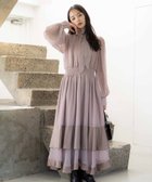 【ノエラ/Noela】のシアーサテンコンビワンピース ベージュ|ID: prp329100004795444 ipo3291000000034950904