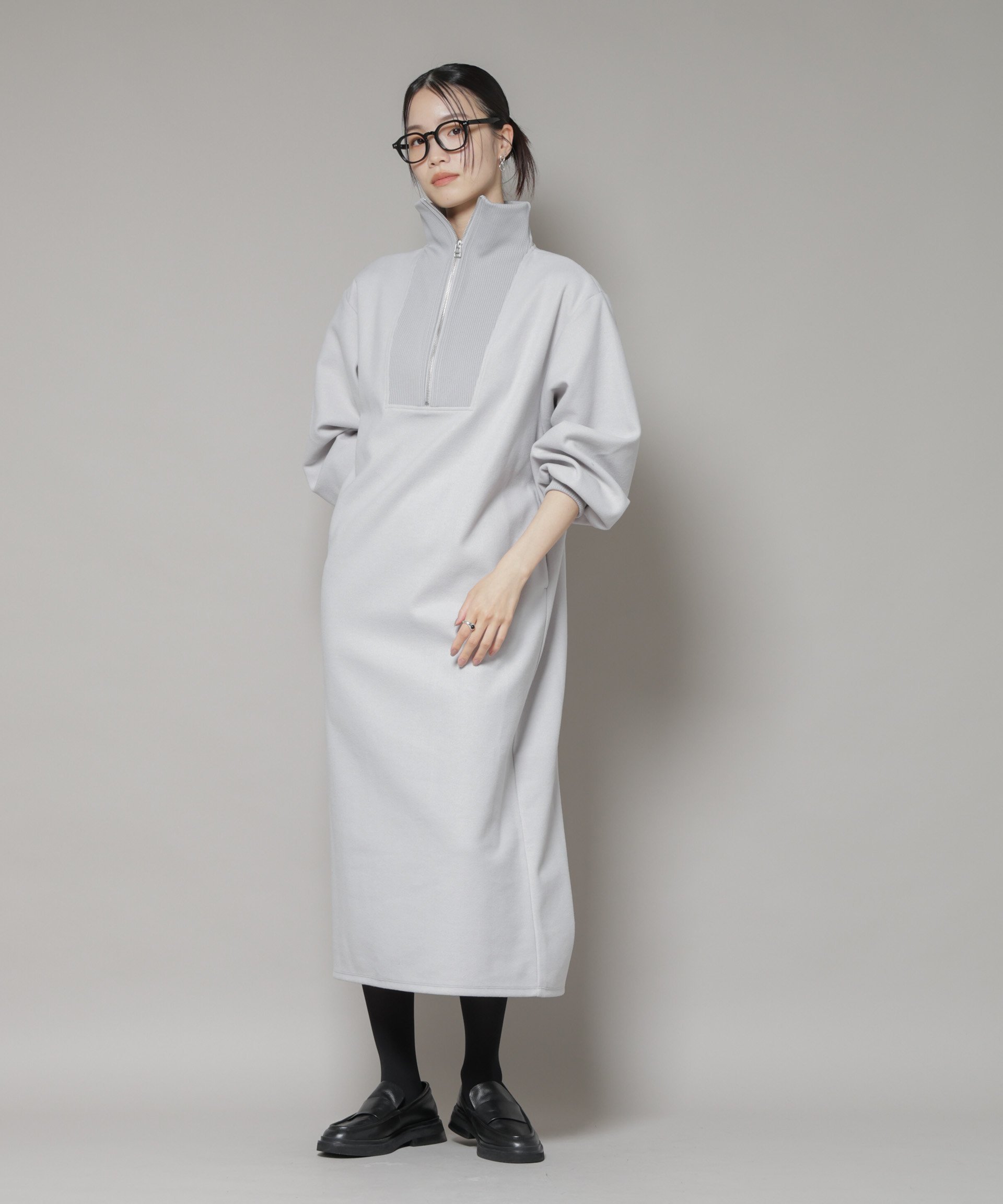 【ナノ ユニバース/nano universe】の圧縮起毛ハーフジップワンピース インテリア・キッズ・メンズ・レディースファッション・服の通販 founy(ファニー) ファッション Fashion レディースファッション Fashion for Women ワンピース Dresses インナー Innerwear ウォッシャブル Machine Washable シンプル Simple, Minimal ジップ Zip, Zipper タートルネック Turtleneck, High Neck フロント Front, Front Design ベーシック Basic, Essential アウトレット Outlet / Clearance 2025年 2025 2025-2026秋冬・A/W Autumn/Winter 2025–26 AW25–26 L.グレー1|ID: prp329100004795454 ipo3291000000034793021