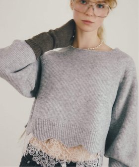 【ラ トータリテ/La TOTALITE】の【洗える】オフネックレースニット 人気、トレンドファッション・服の通販 founy(ファニー) ファッション Fashion レディースファッション Fashion for Women トップス・カットソー Cut & Sew Tops ニット Knit Tops & Sweaters 2025年 2025 2025-2026秋冬・A/W Autumn/Winter 2025–26 AW25–26 トレンド Trend, Trending Now リラックス Relax, Relaxed Fit レース Lace, Lace Fabric 洗える Machine Washable |ID:prp329100004795457