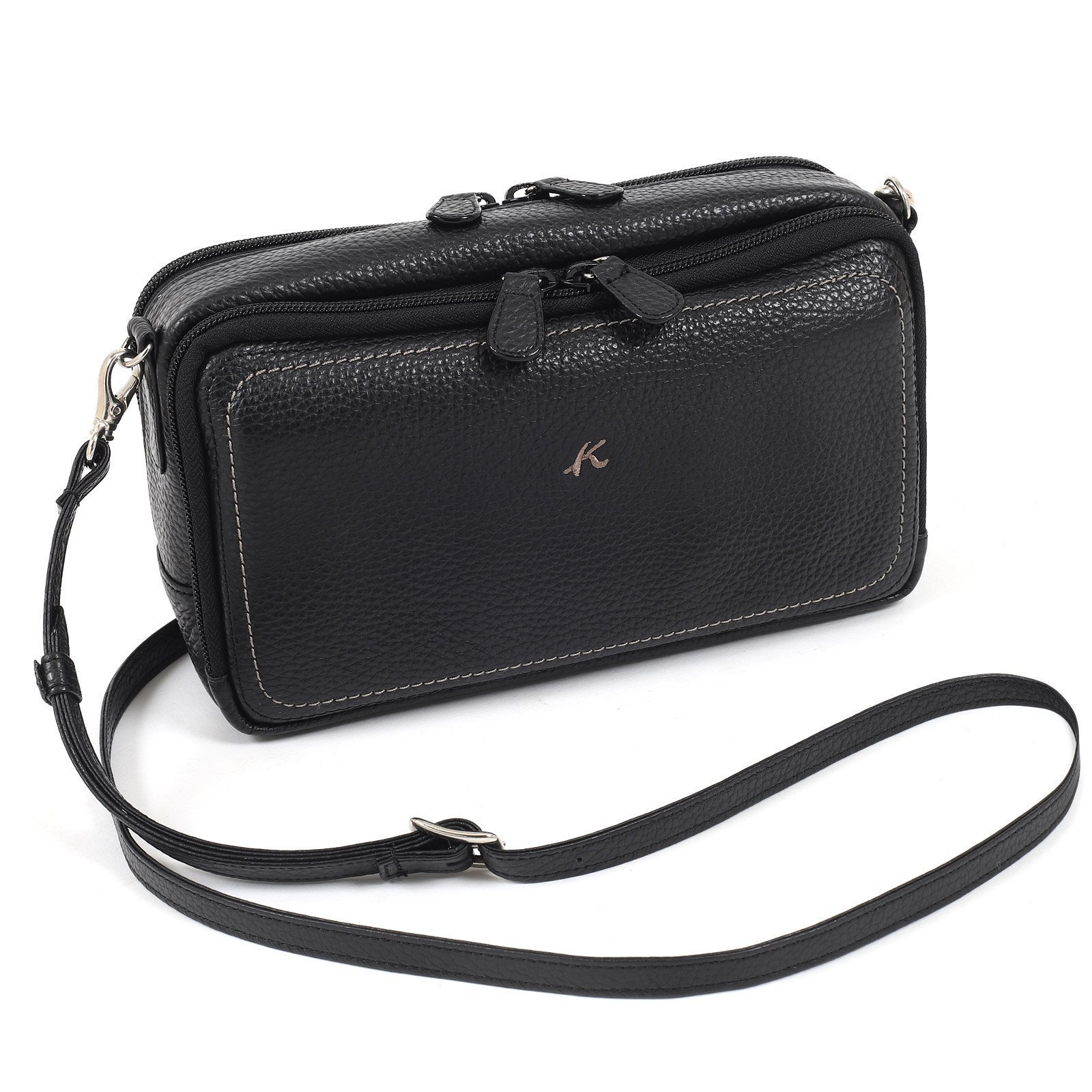 【キタムラ/Kitamura】のポシェット ZH0378 インテリア・キッズ・メンズ・レディースファッション・服の通販 founy(ファニー) 　ファッション　Fashion　レディースファッション　Fashion for Women　おすすめ　Recommended / Our Picks　コンパクト　Compact, Small Size　ショルダー　Shoulder, Shoulder Strap　スクエア　Square, Square Shape　フォルム　Silhouette, Form　ポケット　Pocket, Pocket Detail　ポシェット　Pochette, Mini Bag　ポーチ　Pouch, Small Case　旅行　Travel　ブラック15521|ID: prp329100004795461 ipo3291000000034872822