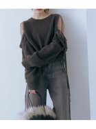 【スナイデル/SNIDEL】のシースルーショルダーニットプルオーバー DBRW[059]|ID:prp329100004795465