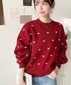 【モーメントプラス/moment+ / MEN】のクルーネックハート柄ジャガードニットプルオーバー 人気、トレンドファッション・服の通販 founy(ファニー) ファッション Fashion メンズファッション Fashion for Men トップス・カットソー Cut & Sew Tops ニット・セーター / 定番トップス Knit Tops & Sweaters アクリル Acrylic Material シンプル Simple, Minimal ティアードスカート Tiered Skirt, Flounced Skirt デニム Denim, Jeans Material トレンド Trend, Trending Now 定番 Standard, Basic Item バランス Balance, Style Balance フェミニン Feminine, Girly ベーシック Basic, Essential ロング Long, Long-Length 再入荷 Restock / Back in Stock プチプライス・低価格 Affordable / Budget Price thumbnail レッド|ID: prp329100004795469 ipo3291000000034793136