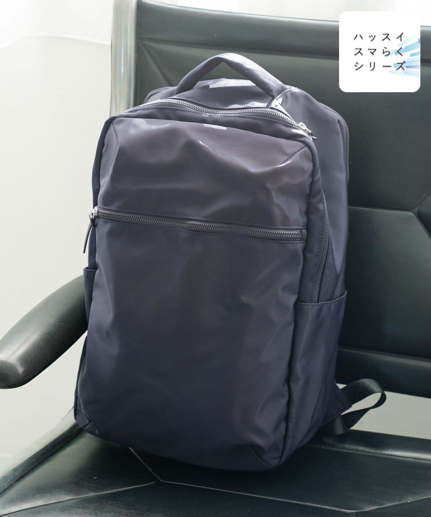 【グローバルワーク/GLOBAL WORK】の撥水スマらくバックパック/131837 インテリア・キッズ・メンズ・レディースファッション・服の通販 founy(ファニー) 　ファッション　Fashion　レディースファッション　Fashion for Women　バッグ　Bags　スクエア　Square, Square Shape　スリーブ　Sleeve, Long Sleeve / Short Sleeve　デイパック　Daypack, Casual Backpack　ビジネス 仕事 通勤　Business / Work / Commuting　ポケット　Pocket, Pocket Detail　【新色追加】ネイビースクエア88|ID: prp329100004795494 ipo3291000000034962346