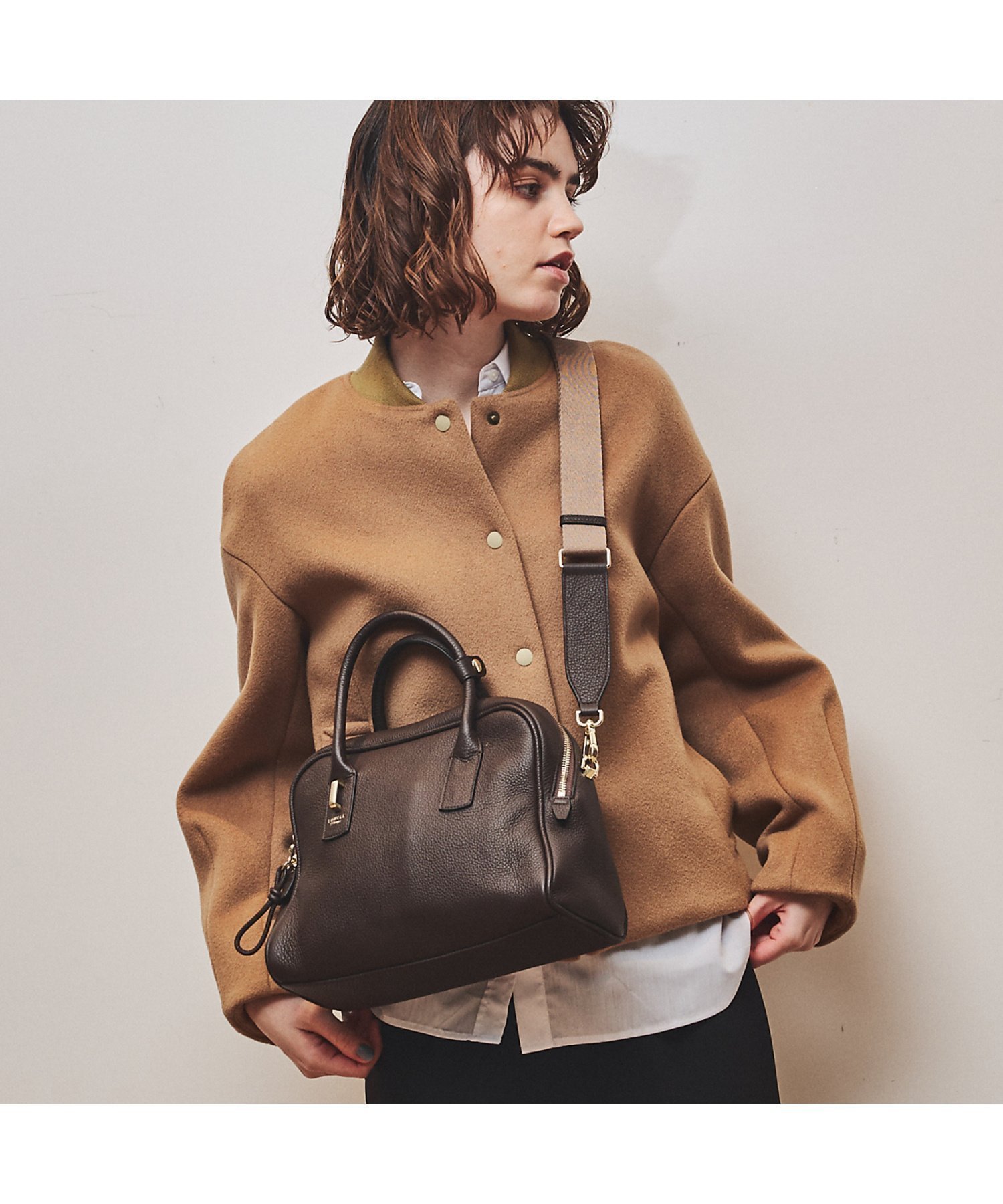 【ロウェル シングス/LOWELL Things】の【ブラウン再入荷】Jaunt/レザー2WAYボストンバッグ インテリア・キッズ・メンズ・レディースファッション・服の通販 founy(ファニー) 　ファッション　Fashion　レディースファッション　Fashion for Women　バッグ　Bags　おすすめ　Recommended / Our Picks　コンパクト　Compact, Small Size　ショルダー　Shoulder, Shoulder Strap　チャーム　Charm, Pendant　フィット　Fit, Slim Fit　ボストンバッグ　Boston Bag, Retro Bag　ポケット　Pocket, Pocket Detail　エレガント 上品　Elegant　傘　Umbrella, Parasol　再入荷　Restock / Back in Stock　ブラウン|ID: prp329100004795495 ipo3291000000034889562