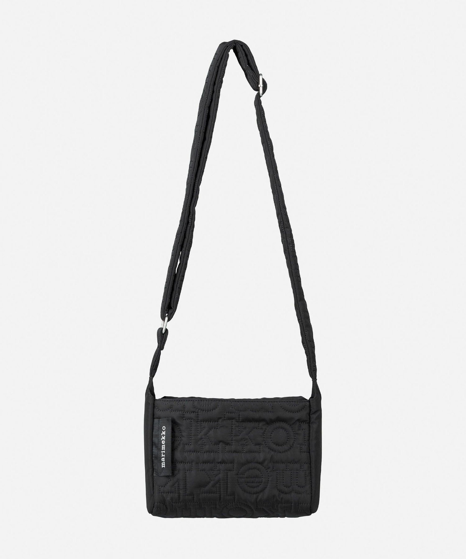 【マリメッコ/marimekko】のJoy Crossbody S Logo ショルダーバッグ インテリア・キッズ・メンズ・レディースファッション・服の通販 founy(ファニー) 　ファッション　Fashion　レディースファッション　Fashion for Women　バッグ　Bags　キルティング　Quilted, Quilting　コンパクト　Compact, Small Size　モダン　Modern, Contemporary　ラップ　Wrap, Wrap Design　旅行　Travel　ブラック|ID: prp329100004795497 ipo3291000000034793284