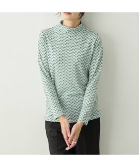 【エーシーデザインバイアルファキュービック/A/C DESIGN BY ALPHACUBIC】のプリントハイネックカットソー 人気、トレンドファッション・服の通販 founy(ファニー) ファッション Fashion レディースファッション Fashion for Women トップス・カットソー Cut & Sew Tops カットソー・ベーシックTシャツ Cut-and-Sewn Tops / Stretch Tees & Basics カットソー Cut and Sewn Top クラシカル Classical, Vintage-Inspired ストレッチ Stretch, Stretchy Fabric 人気 Popular, Best Seller |ID:prp329100004795502