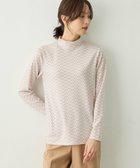 【エーシーデザインバイアルファキュービック/A/C DESIGN BY ALPHACUBIC】のプリントハイネックカットソー ピンク|ID: prp329100004795502 ipo3291000000034793303